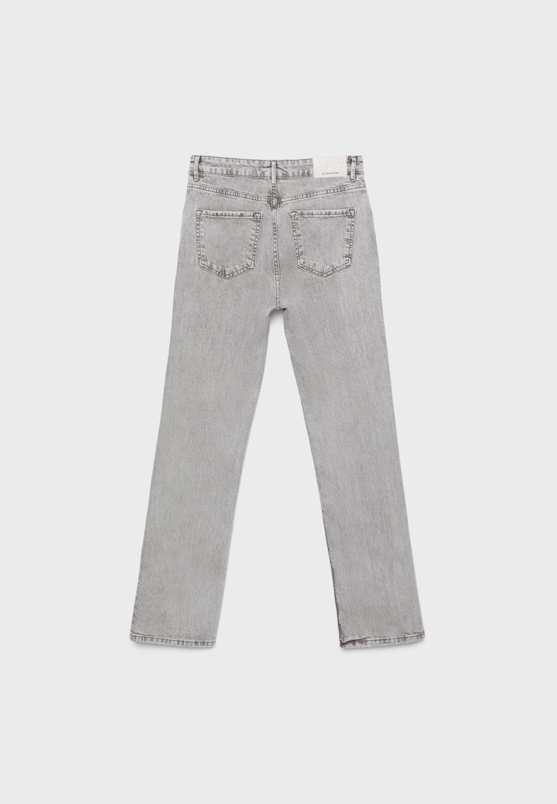 Джинсы прямого кроя D98 с эффектом винтажа