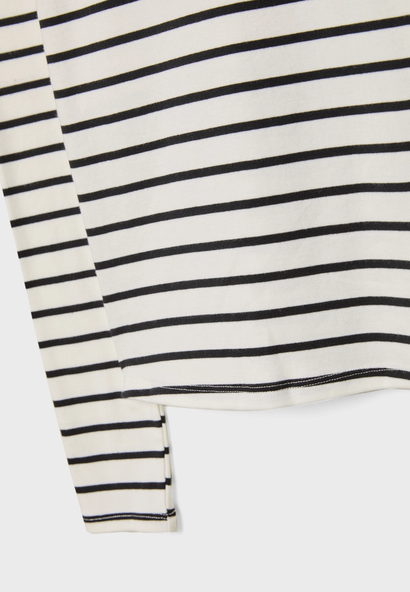 Базовая футболка в полоску с длинными рукавами