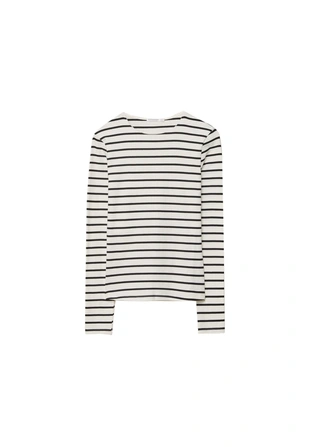 Базовая футболка в полоску с длинными рукавами- Заказать в России