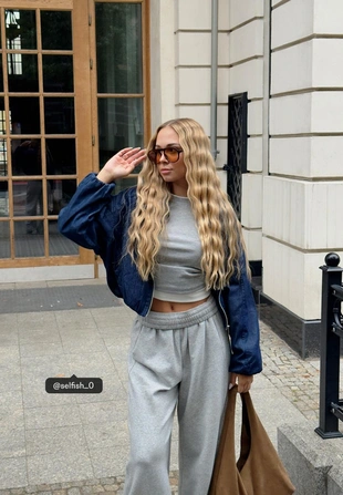 Джинсовая куртка-буф- Заказать в России