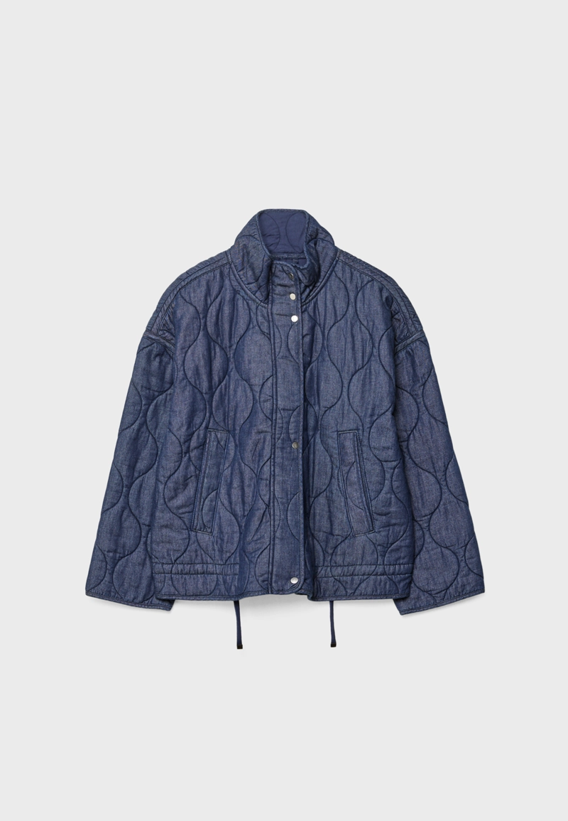 Стеганая джинсовая куртка