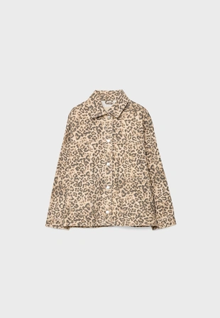 Куртка из твила с леопардовыми карманами- Заказать в России