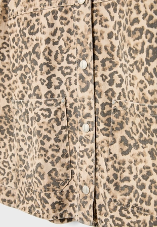 Куртка из твила с леопардовыми карманами- Заказать в России