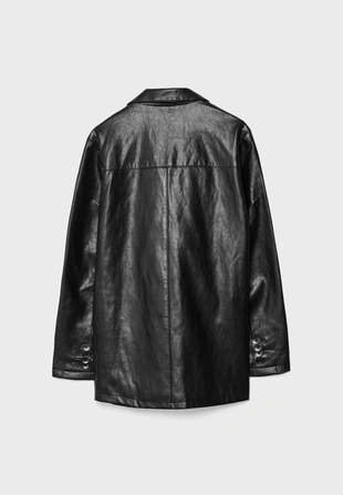 Пиджак из искусственной кожи- Заказать в России