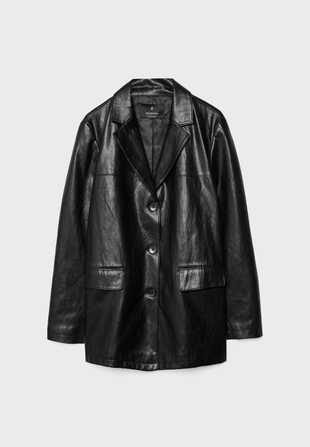 Пиджак из искусственной кожи- Заказать в России