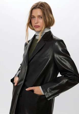Пиджак из искусственной кожи- Заказать в России