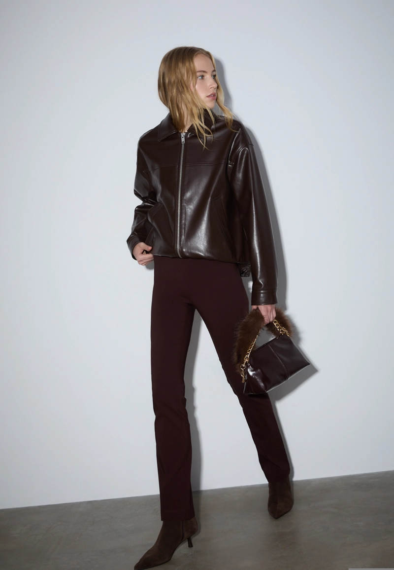 Куртка оверсайз из искусственной кожи