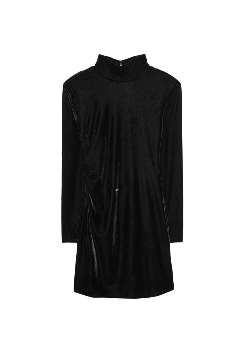 Короткое бархатное платье с открытой спиной