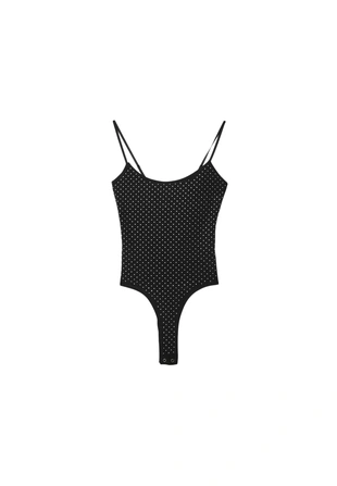 STRAPPY BODYSUIT WITH RHINESTONES- Заказать в России