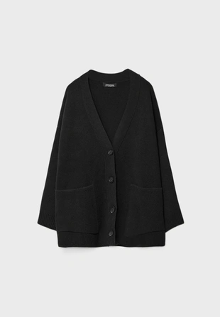 Кардиган стандартного кроя из трикотажа с пуговицами- Заказать в России