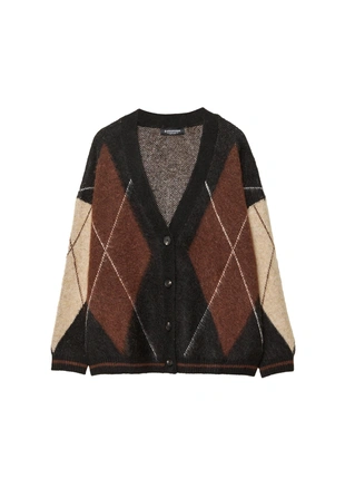 Трикотажный жакет с ромбами- Заказать в России