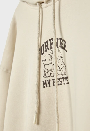 Толстовка с капюшоном и графическим принтом- Заказать в России