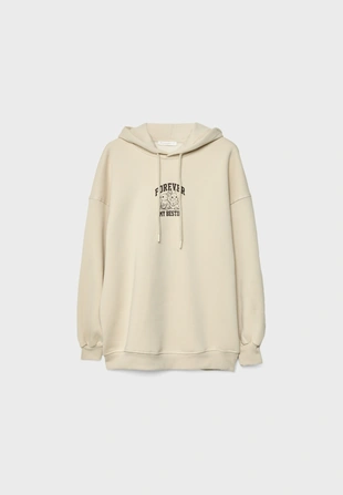 Толстовка с капюшоном и графическим принтом- Заказать в России