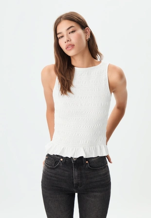 Футболка с оборками и сборками- Заказать в России