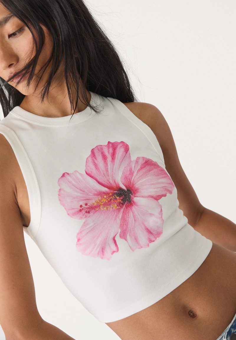 Футболка racer hibiscus