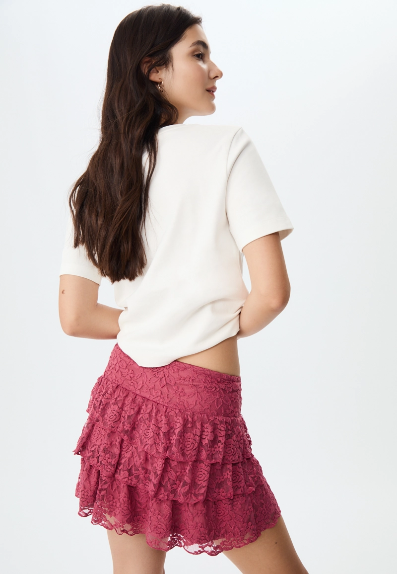 Юбка-брюки из кружевной ткани