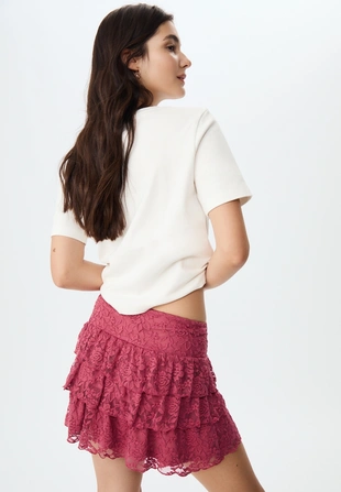 Юбка-брюки из кружевной ткани- Заказать в России