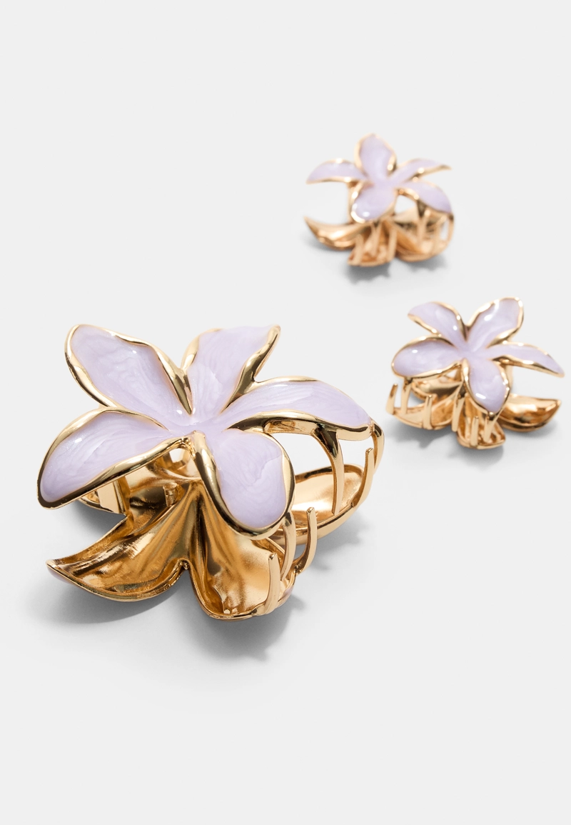 Набор из 3 заколок-цветов