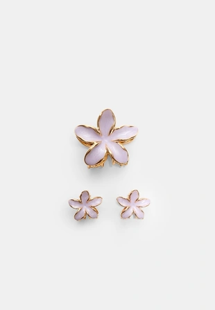 Набор из 3 заколок-цветов- Заказать в России