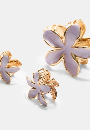 Набор из 3 заколок-цветов- Заказать в России