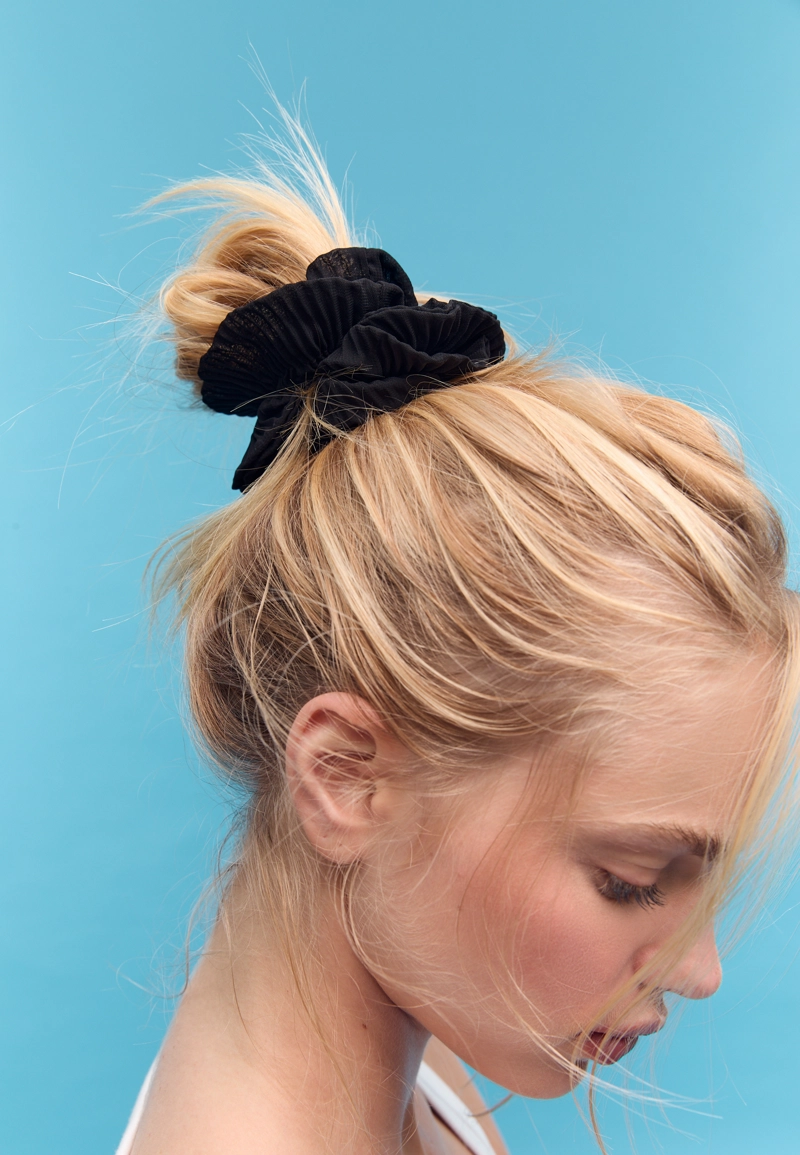 Набор из 2 больших плиссированных резинок для волос