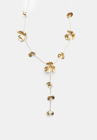 Колье-лариат с цветком- Заказать в России