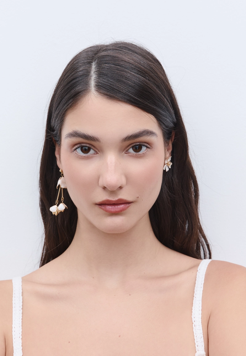 Набор из 2 пар сережек с цветами