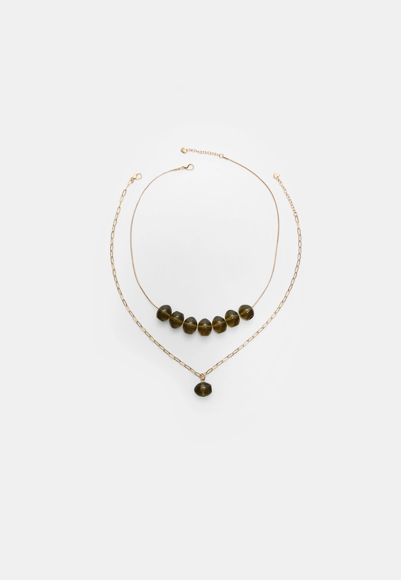 Комплект из 2 ожерелий с оливками