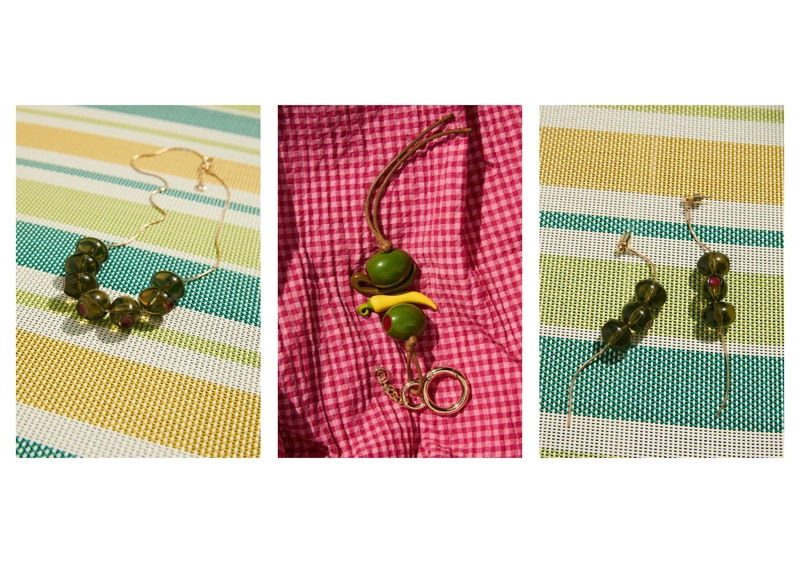 Комплект из 2 ожерелий с оливками