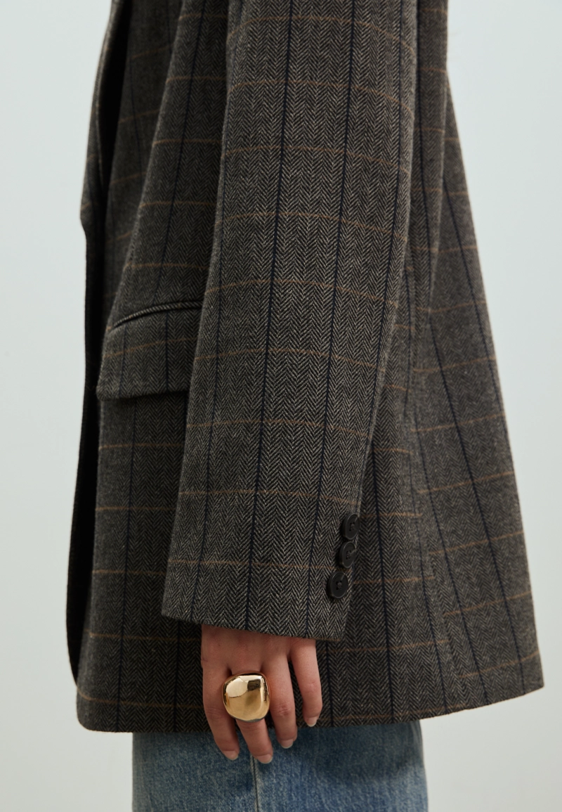 Пиджак оверсайз в клетку