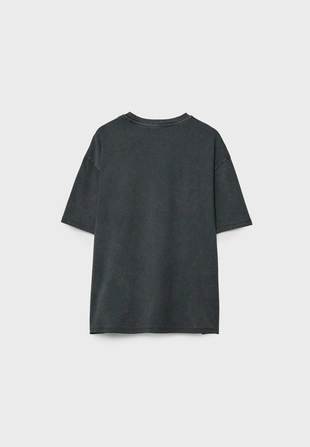 Футболка оверсайз дерри с эффектом потертости- Заказать в России