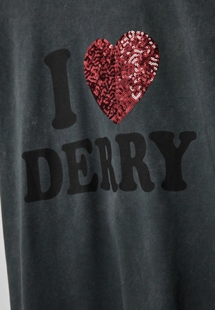 Футболка оверсайз дерри с эффектом потертости- Заказать в России