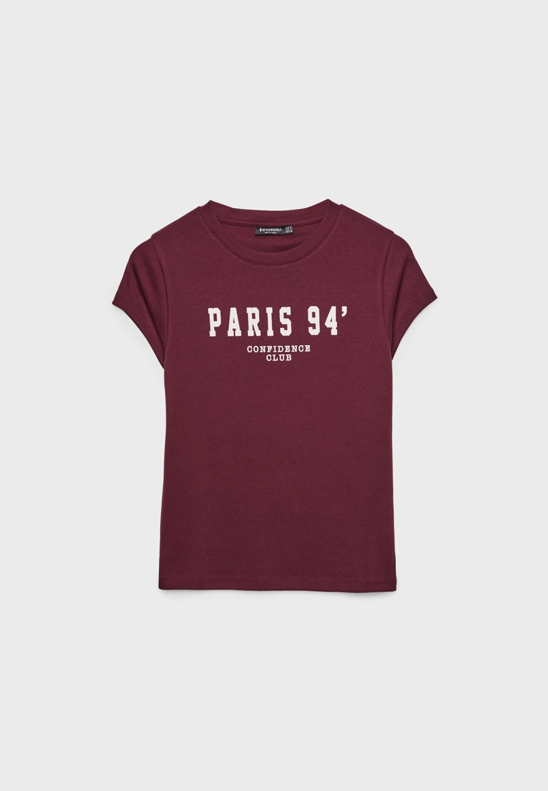 Облегающая футболка с надписью