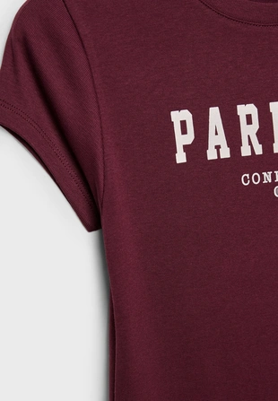 Облегающая футболка с надписью- Заказать в России