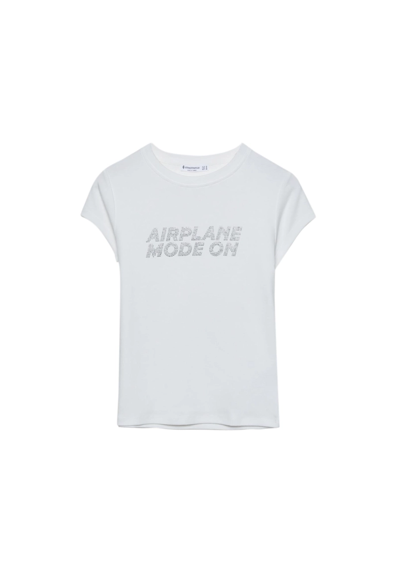 Облегающая футболка с блестящей отделкой