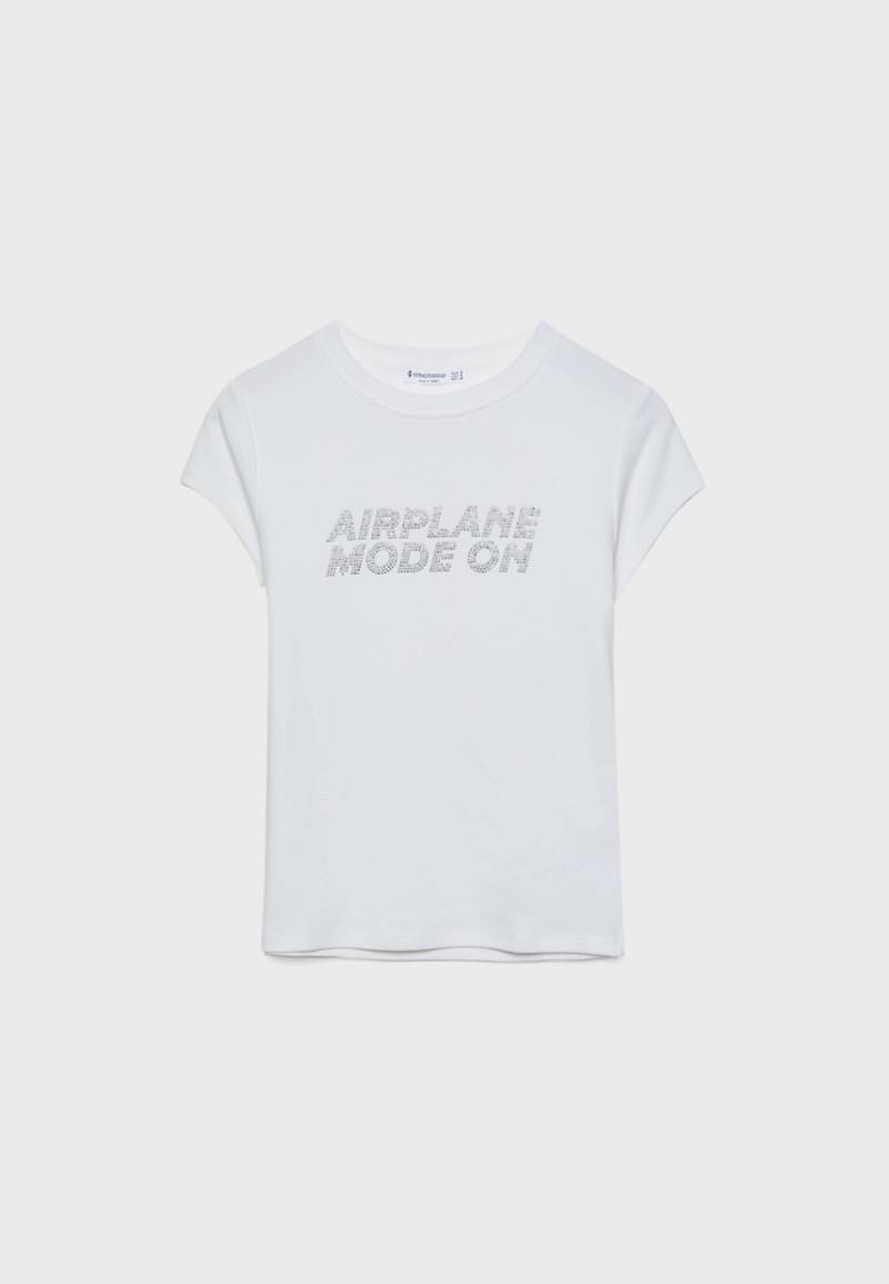 Облегающая футболка с блестящей отделкой