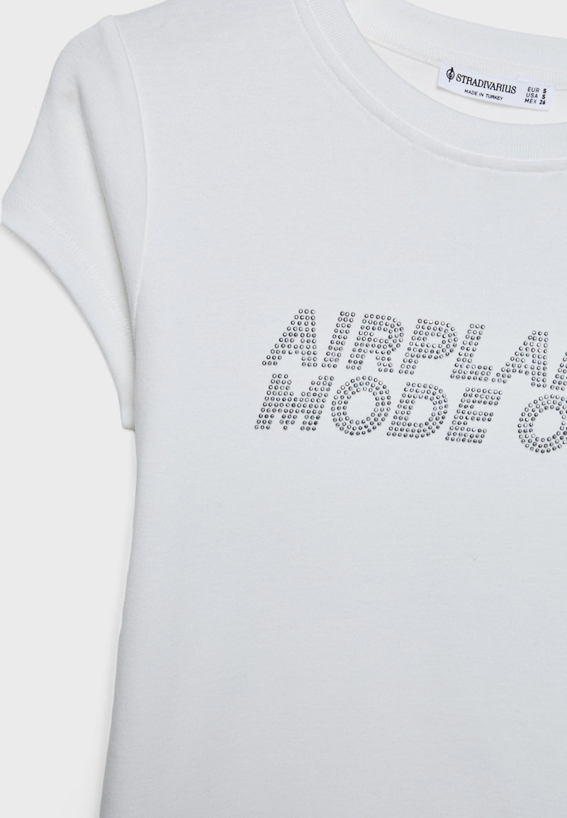 Облегающая футболка с блестящей отделкой