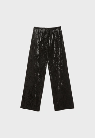 LOOSEFITTING VELVET TROUSERS- Заказать в России