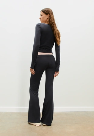 Мягкие брюки клеш из модала- Заказать в России