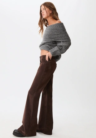 Бархатные брюки клеш- Заказать в России