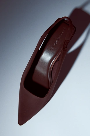 Туфли-слингбэки на низком каблуке- Заказать в России