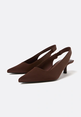 Туфли-слингбэки на низком каблуке- Заказать в России