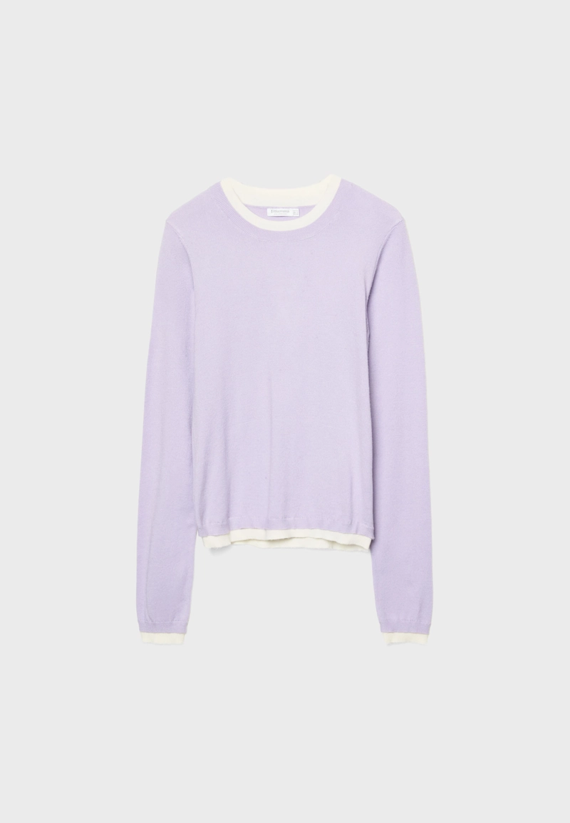 Джемпер трикотажный с ярким контрастом