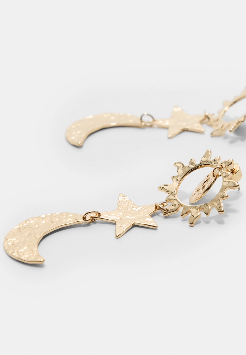 Серьги солнце, луна и звезды