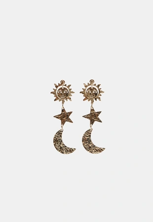 Серьги солнце, луна и звезды- Заказать в России