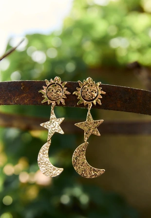 Серьги солнце, луна и звезды- Заказать в России