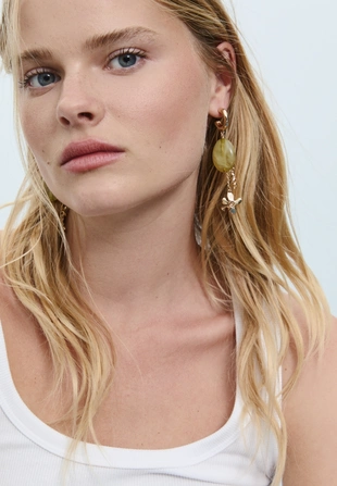 Длинные серьги с цветами- Заказать в России