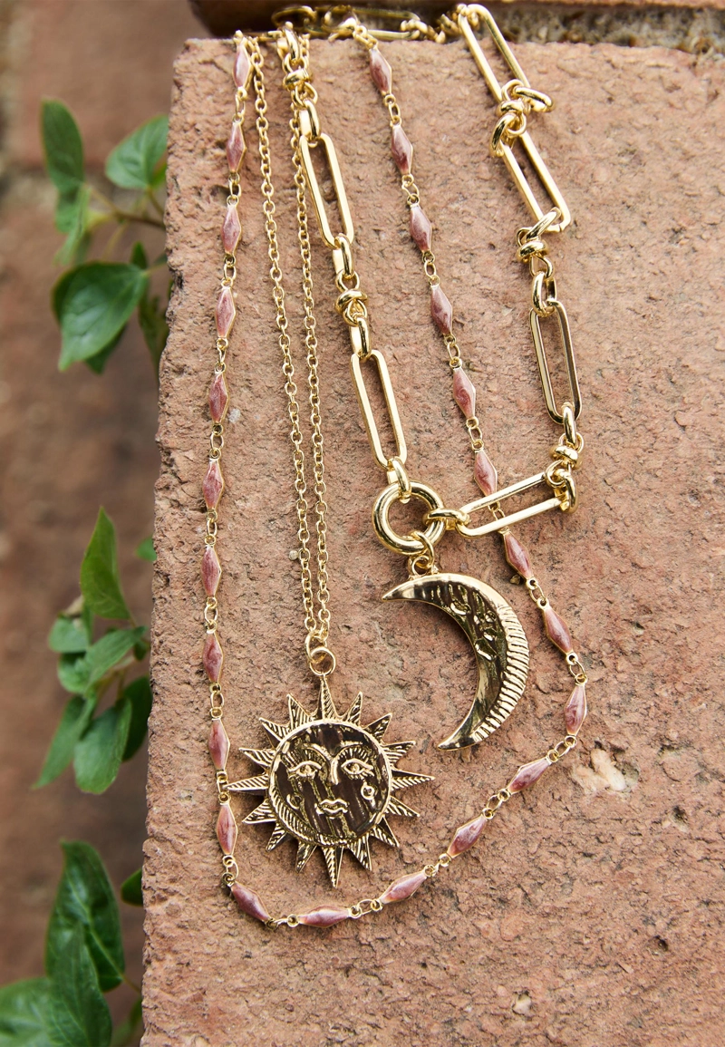 Набор из 3 кулонов «Луна и Солнце»