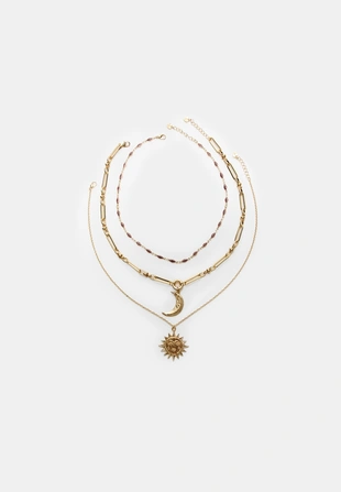 Набор из 3 кулонов «луна и солнце»- Заказать в России