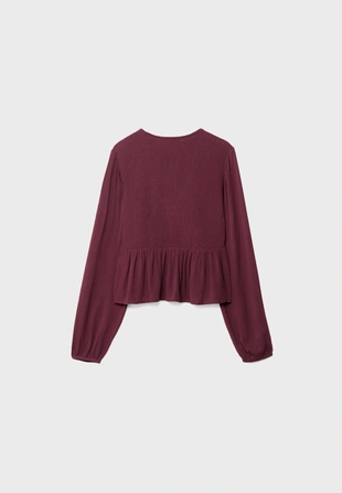 Легкая блузка с длинными рукавами- Заказать в России